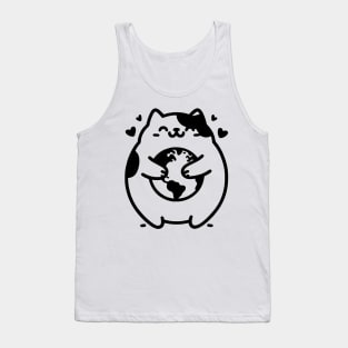 Hug the earth by the cat Tank Top